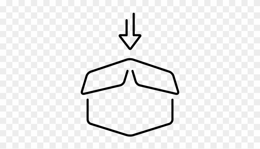 Box Open Container With Arrow Pointing In It Vector - Arrow Pointing In Box #1018389