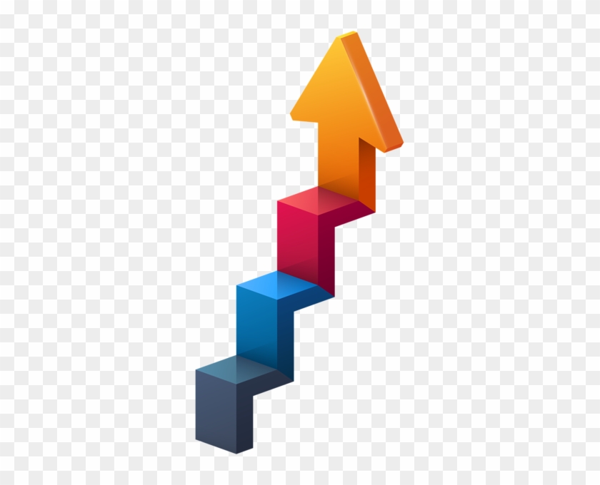Stairs Arrow Transparent Png Clip Art Image - Stairs Clipart Colourful #1018732