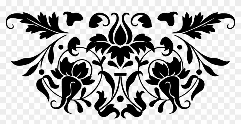 Wedding Program Clipart Graphic Designs - Boston Warehouse Black And White Bold Rococo Print #1018848