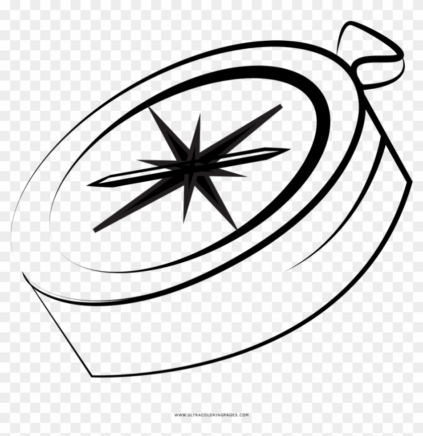Compass Coloring Page - Bússola Desenho #1018958