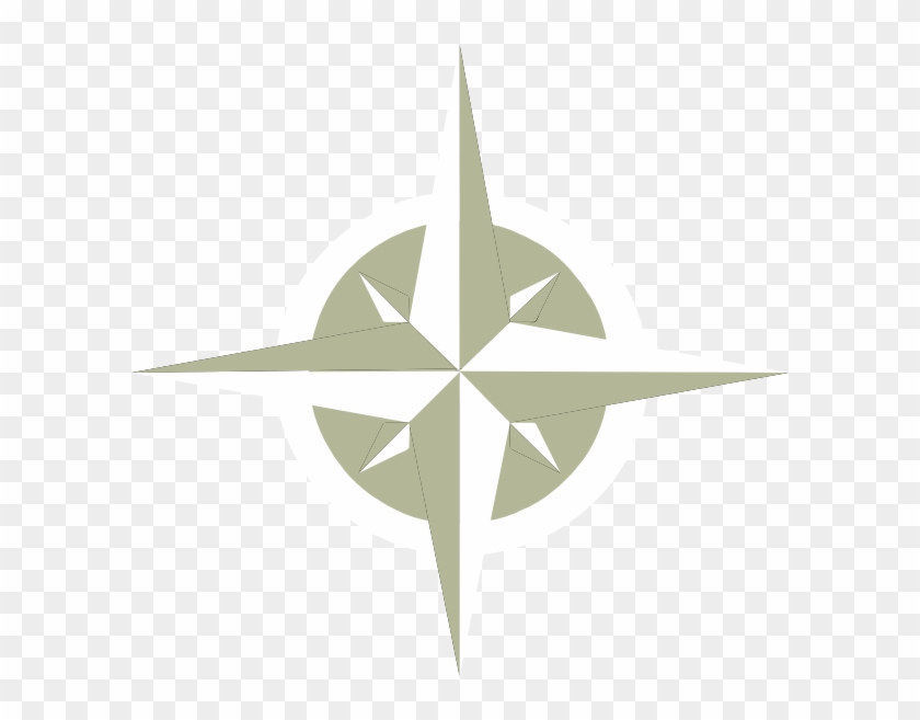 This Free Clip Arts Design Of White Compass Rose - Arah Mata Angin #1018970