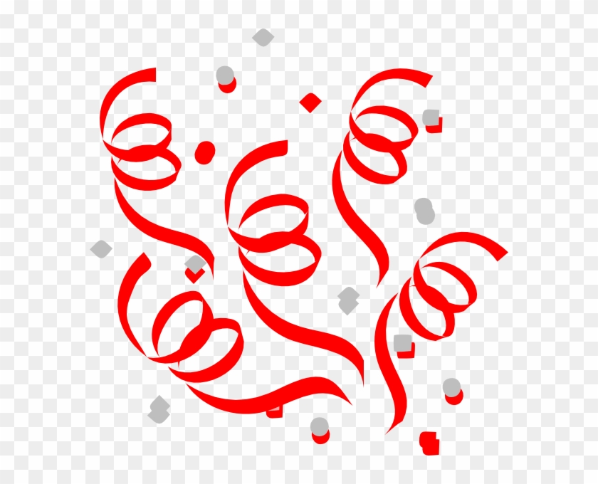 Confetti Clip Art Black And White Free Clipart - Red Confetti Clipart Free #1019649