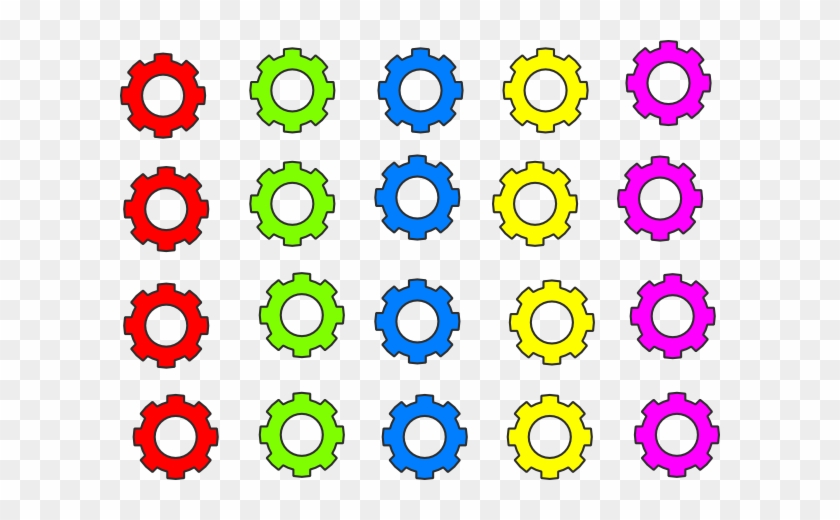 Colorful Gear Clipart #1019757