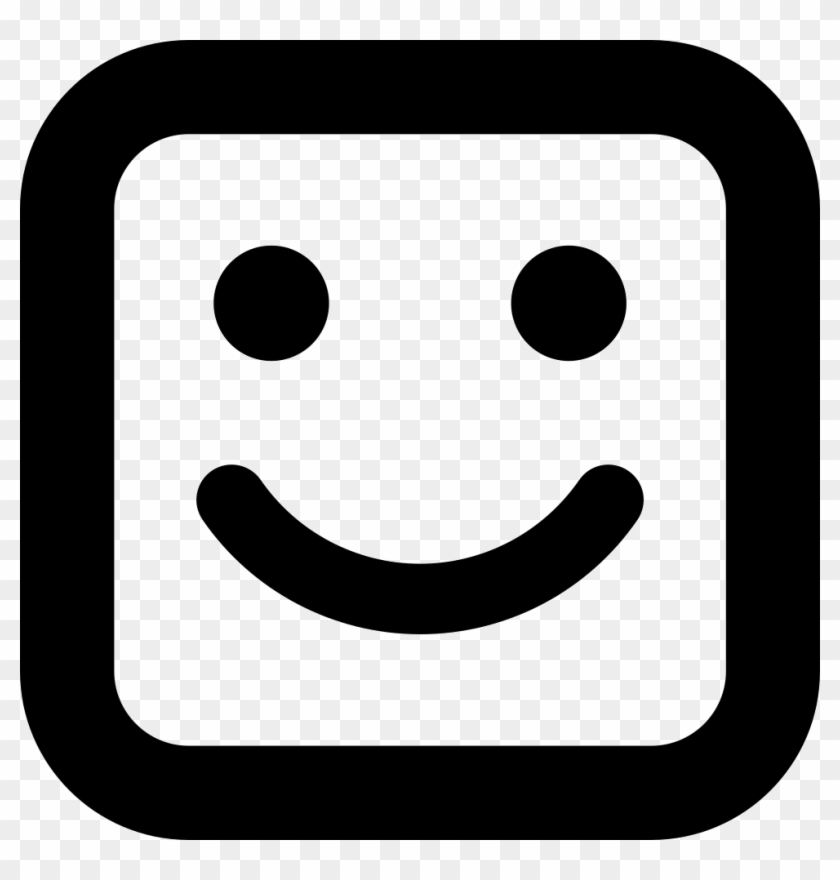 Smile Square Face Comments - Black And White Facebook Logo Png #1020020
