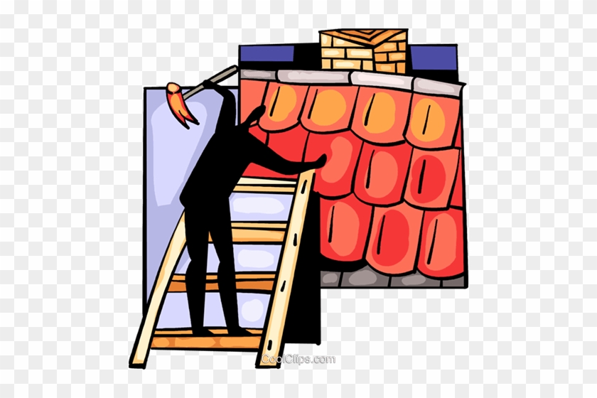 Roofing Repair Royalty Free Vector Clip Art Illustration - Clip Art #1020468
