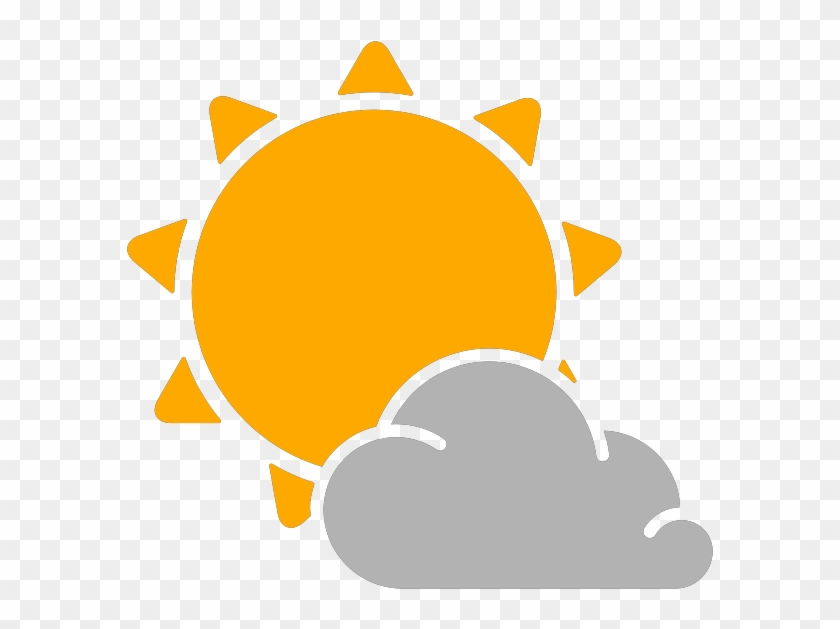 Rain Cloud Icon - Partly Cloudy Weather Icon #1020777