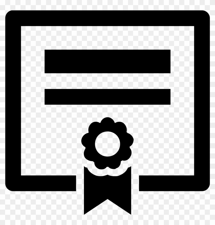 The Icon Is Shaped Like A Square But The Bottom Center - Diploma Icon #1020812