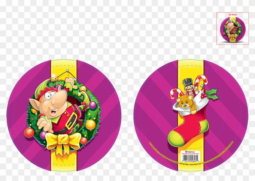 These Full-color Christmas Play Ball Illustrations - Circle #1022069