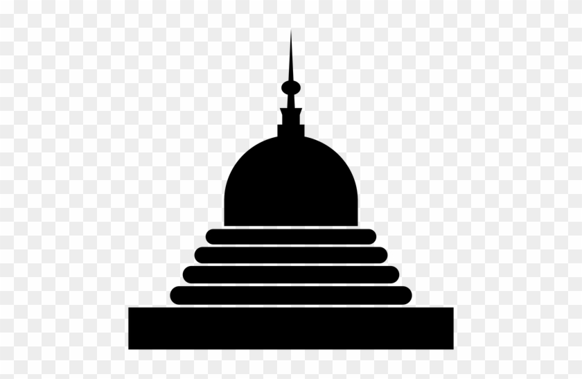 Thai Temple Clipart Black And White - Hindu Temples Clipart #1022329
