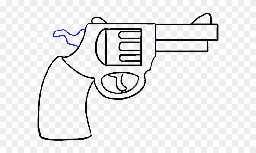 How To Draw A Cartoon Revolver In A Few Easy Steps - Easy To Draw Gun #1022889