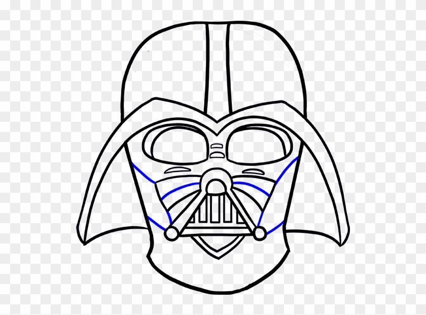 Styles Darth Vader Cartoon Drawing As Well As Darth - Easy To Draw Darth Vader #1023252