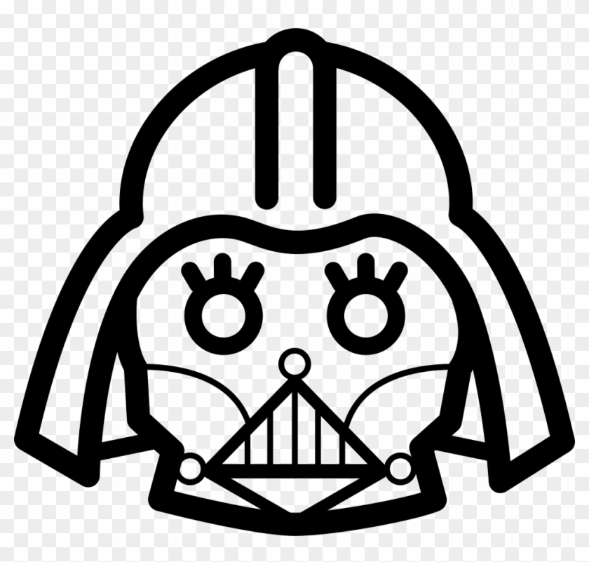 Darth Vader Frontal Head Outline Comments - La Cabeza De Darth Vader #1023255