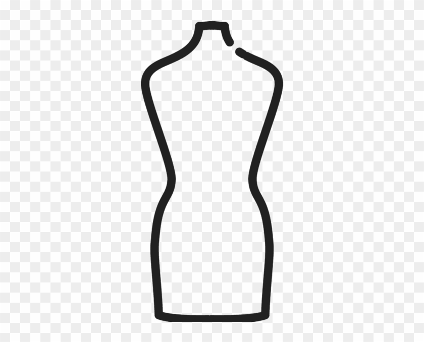 Sewing Mannequin Outline Rubber Stamp - Sewing Mannequin Clip Art #1023353