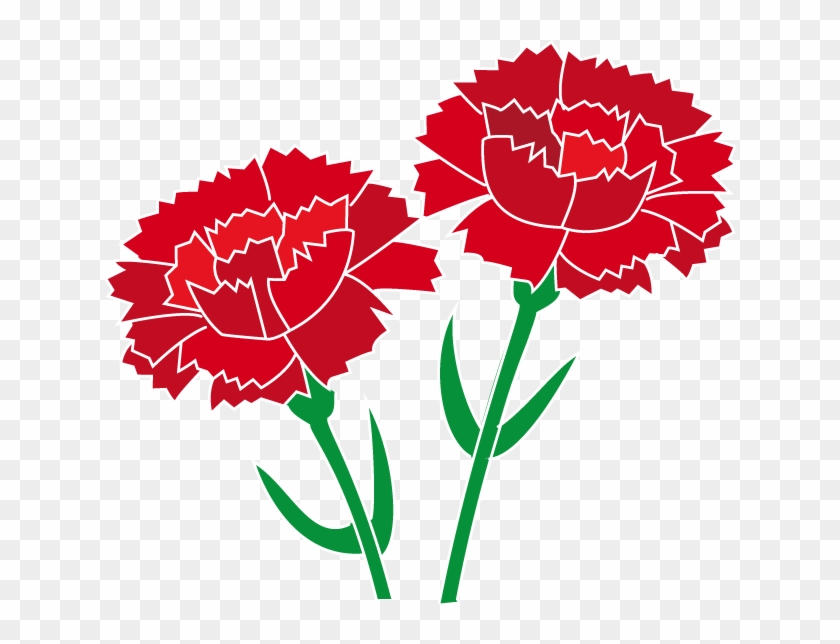 Carnation Clip Art Clipart Best - Littlegarden/母の日カード(50枚) 19.ありがとうカーネーション/xc0419【01】 #1023486