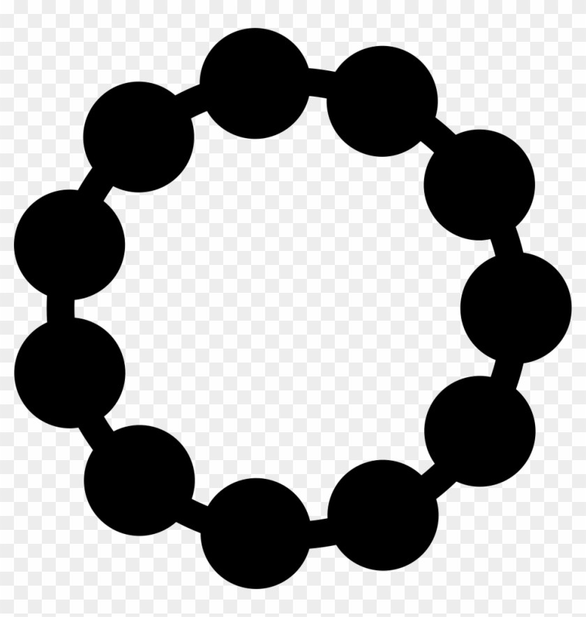 Necklace Of Black Pearls Of Short Circular Shape Comments - Alphabet A With Rose #1023669