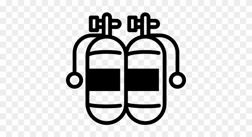Double Air Tank Vector - Scuba Air Tank Vector Png #1024110