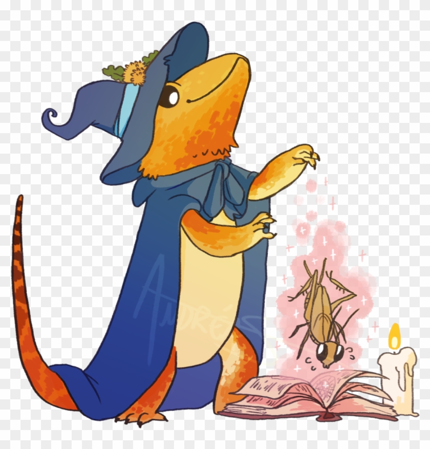 “ Sticker Commissions Of Hiccup And Isadora For @geckoblep - Cartoon Bearded Dragon Sticker #1024426