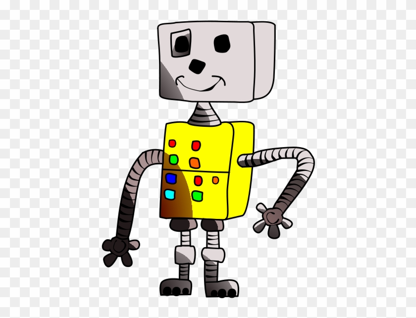 Free Childlike Robot Yellow - Clip Art #1024983