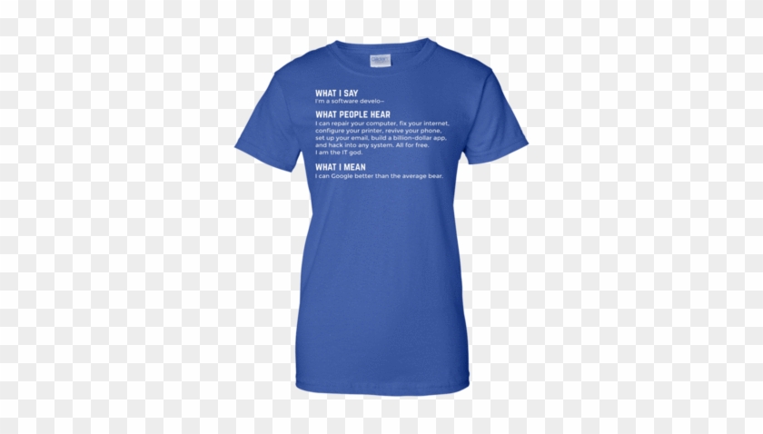 What People Hear When I Say I'm A Software Developer - Solshirt Store Muslim Travel Ban New Colossus Quote #1025000