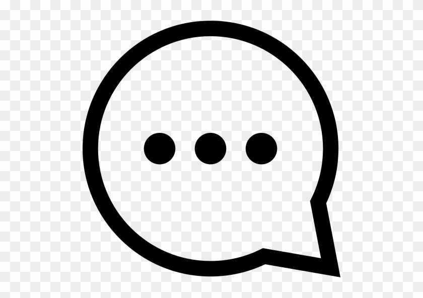 Circular, Speech, Bubble, With, Three, Dots, Inside - Speech Bubble Dot Dot Dot #1025199