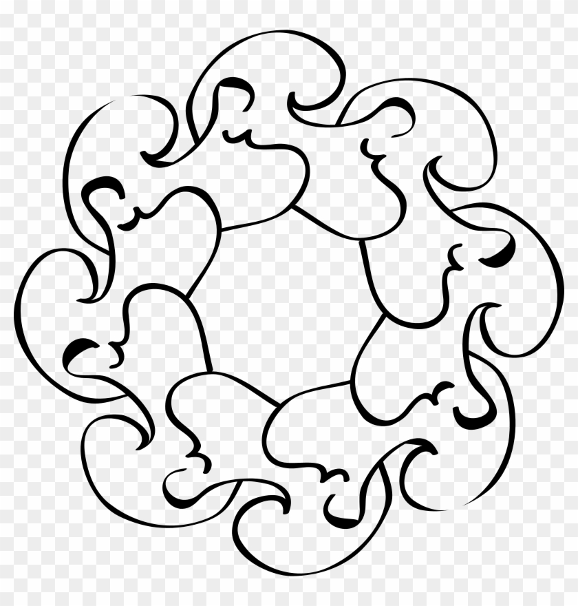 Ring Free Quatrefoil Enamel Free Elvish Spiral - Line Art #1026638