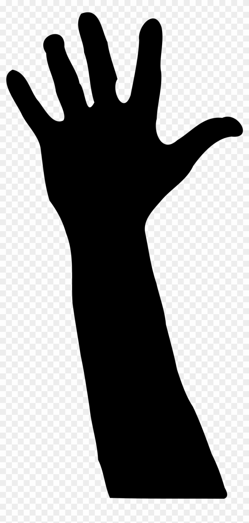 Reaching Hand Silhouette - Hand Reaching Up Clipart #178574