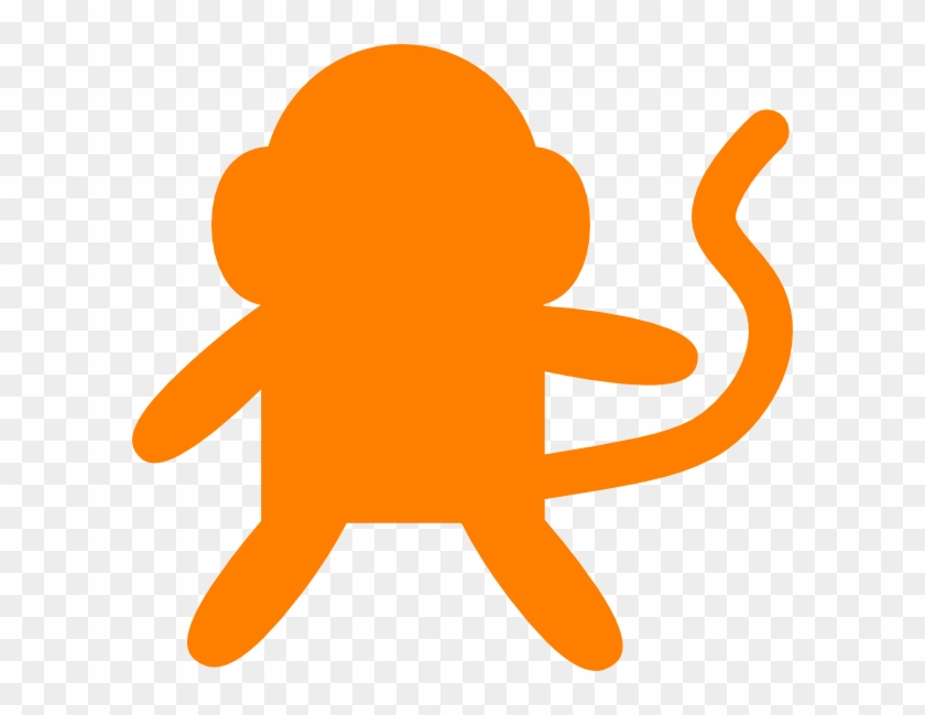 Orange Monkey Clip Art - Monkey Clip Art #178739