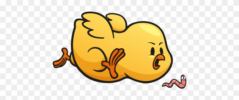 Clipart Solucan Peşinden Koşan Civciv - Civciv Png #179582