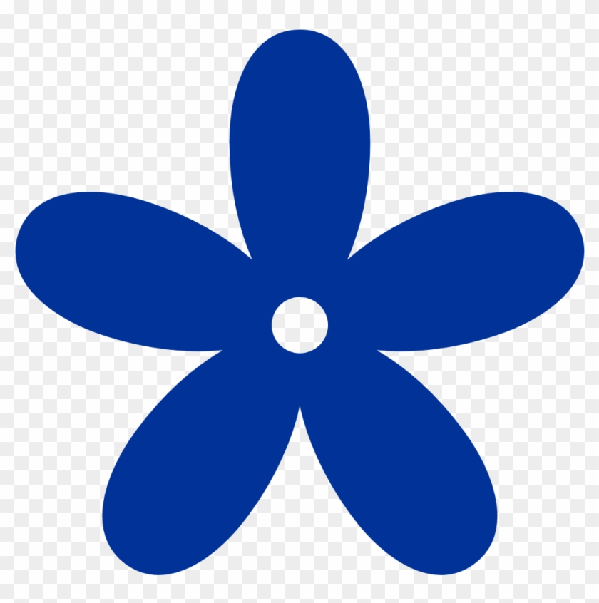 Displaying 13 Images For Blue Flower Clip Art - Dark Blue Flower Clipart #180165