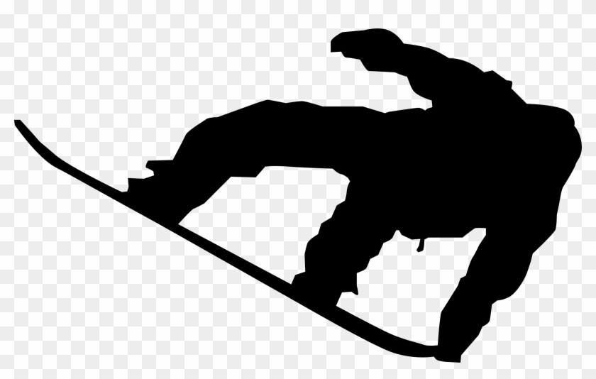 Snowboarding Clipart Snowboard - Snowboarder Silhouette Clip Art #180252