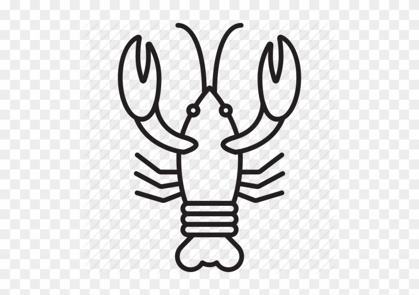 Abstract Silhouette Of Lobster Premium Clipart - Lobster Black And White Clipart #180301