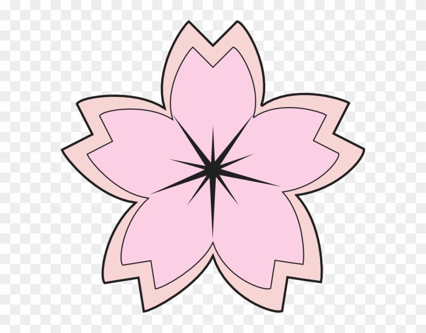 Salmon Pink Sakura Clip Art - Sakura Clipart #180524