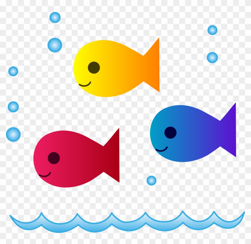 Cute School Of Fish Swimming - School Of Fish Drinking Glass #180739