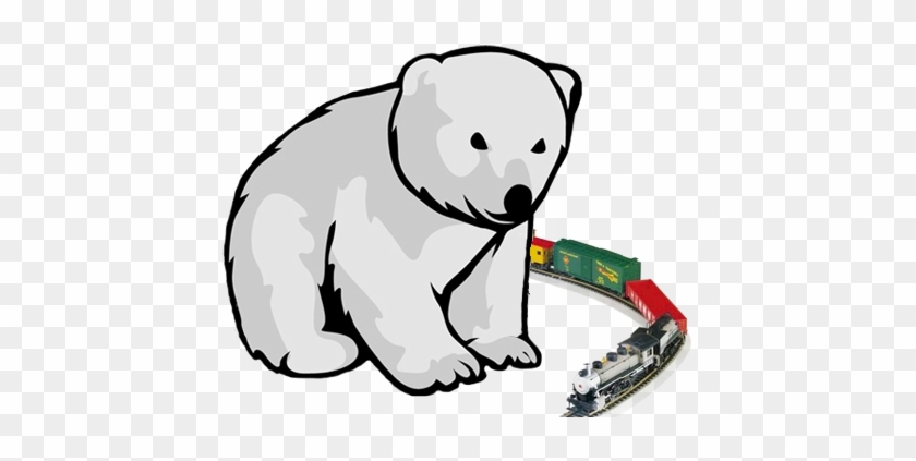 Bear Train Show Polar Bear Cub - Cartoon Polar Bear Cub Transparent #181133