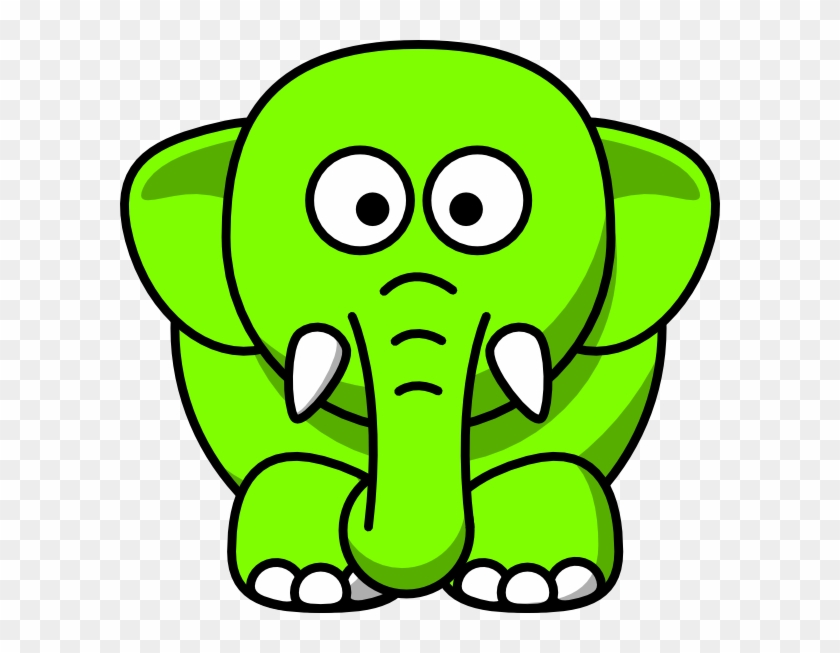Lime Green Elephant Clip Art - Cartoon Elephant Transparent #181905
