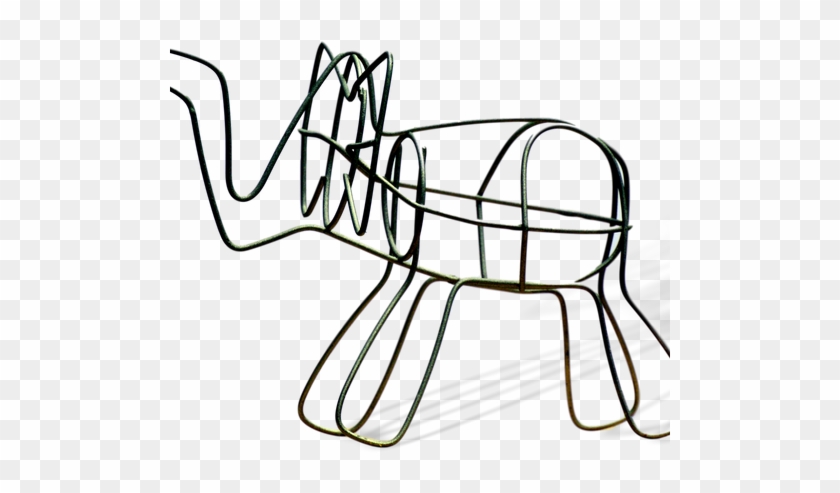 Small Elephant - Frame - Line Art #182298