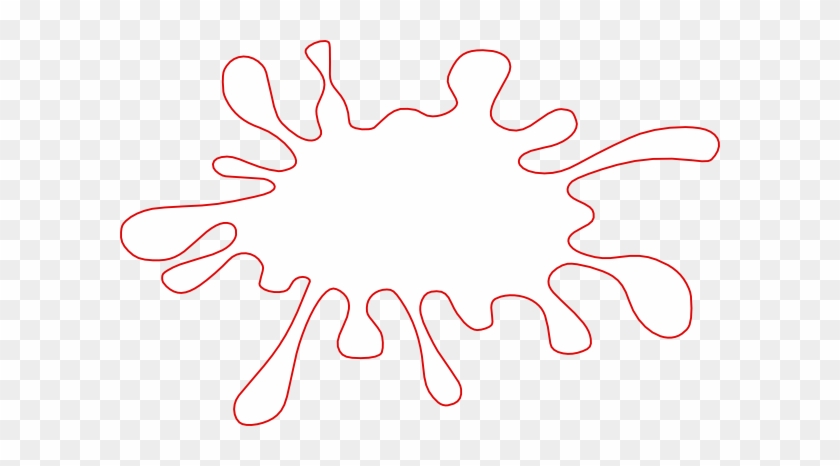 Black And White Paint Splat Clipart - Splash Of White Paint #1027179