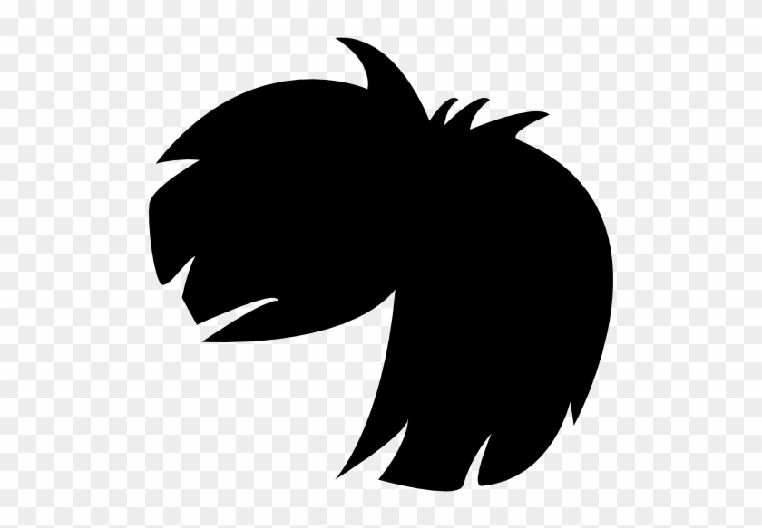 Dark Hair Clipart Black Wig - Cartoon Male Hair Png #1027312