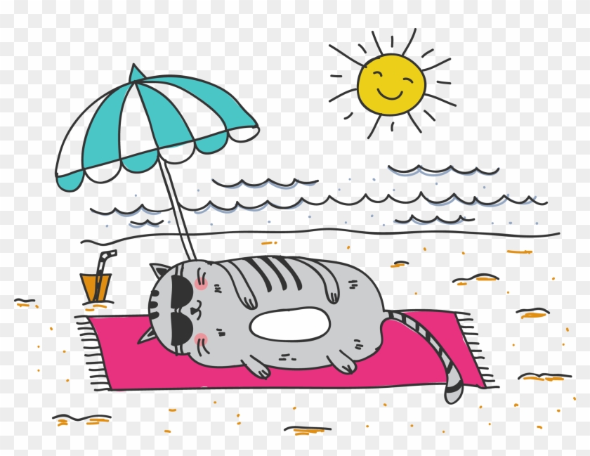Lazy Cat Sleeps - Vector Graphics #1027901