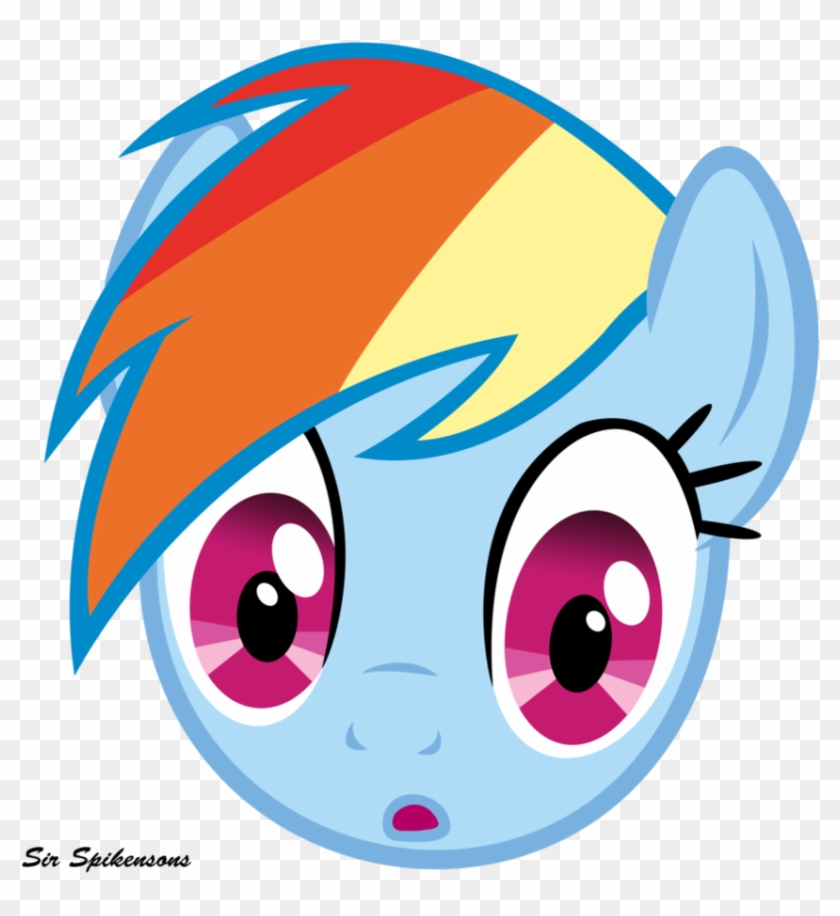 Stoned Rainbow By Sirspikensons - Rainbow Dash Face #1029572
