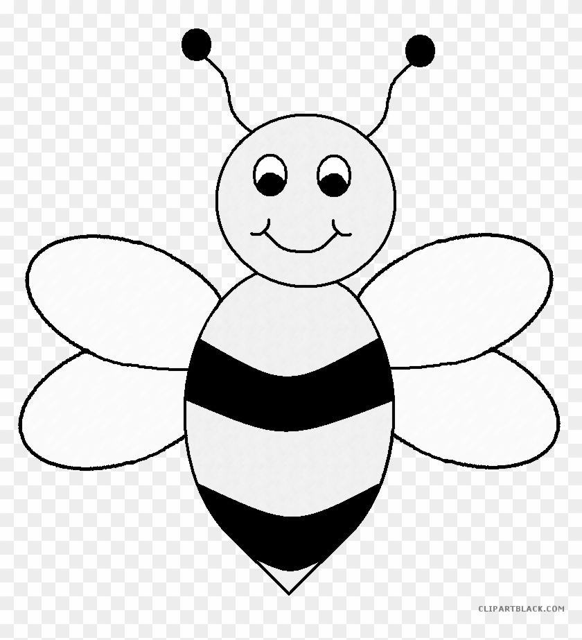 Small Bee Animal Free Black White Clipart Images Clipartblack - Color Of A Bee #1030298