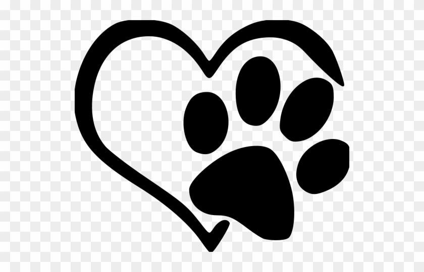 Heart Dog Paw File Size - Dog Paw Heart #1030377