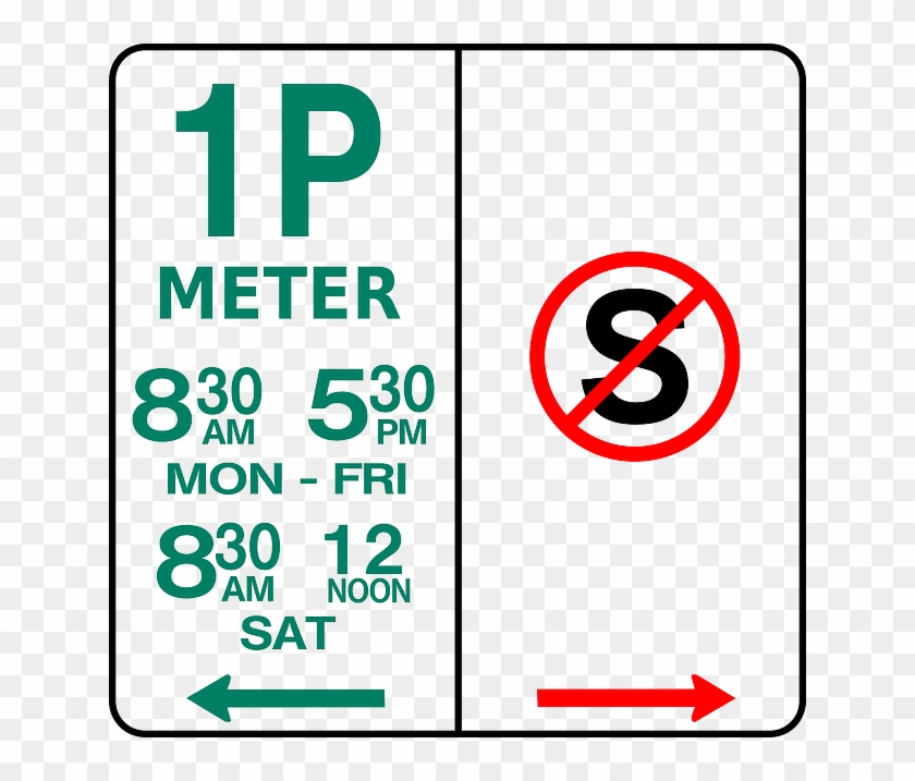 Red, Sign, Black, Green, White, Road, Parking, Arrows - Melbourne Free Parking Sign #1030707