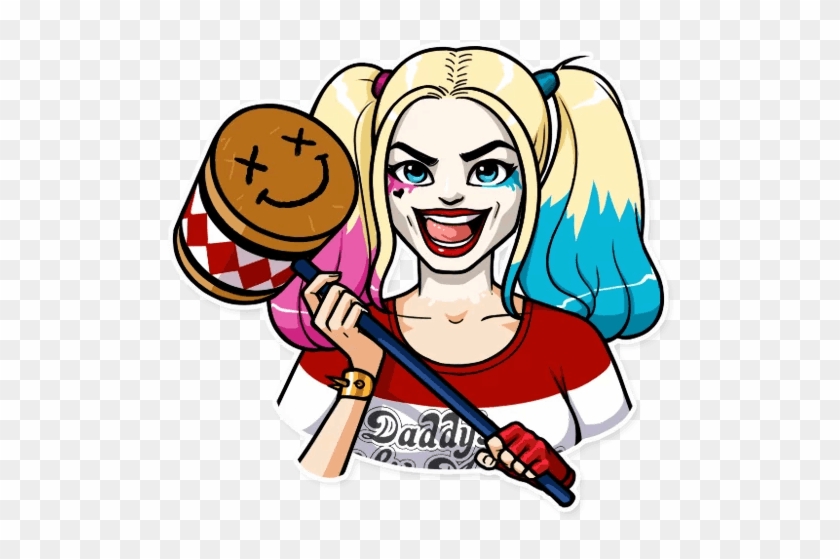 “harley Quinn” Stickers Set For Telegram - Harley Quinn Drawing Easy #1030947