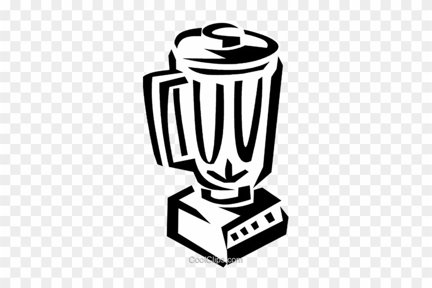 Blender Royalty Free Vector Clip Art Illustration - Black And White Vector Blender #1031362