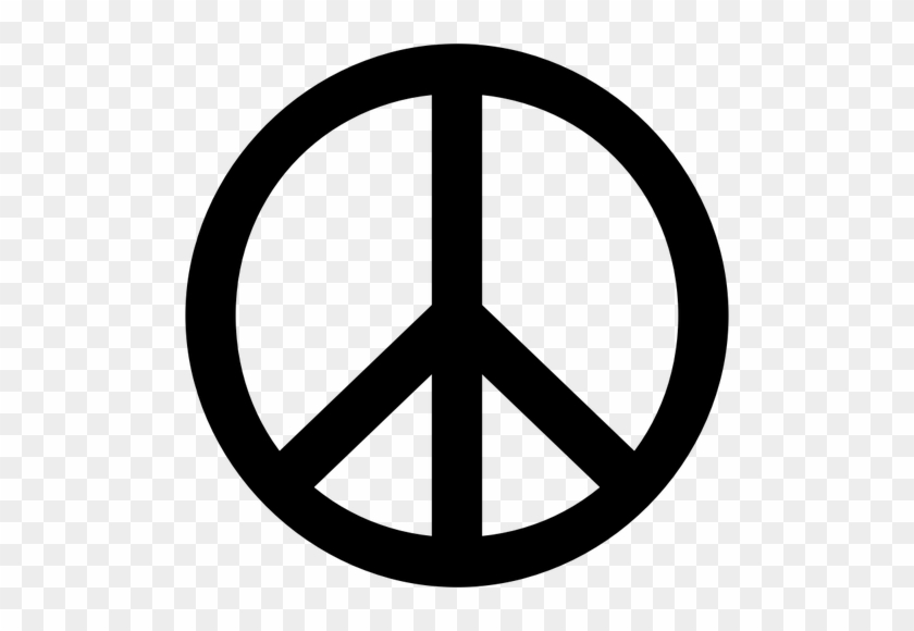 Vector Clip Art Of Black Peace Symbol Public Domain - Peace Sign Png #1031879