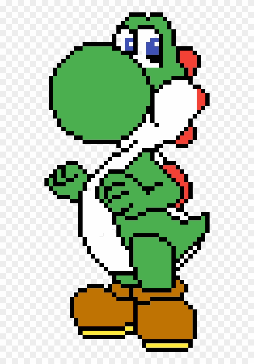 Yoshi From Mario Bros - Minecraft Pixel Art Ideas #1031892