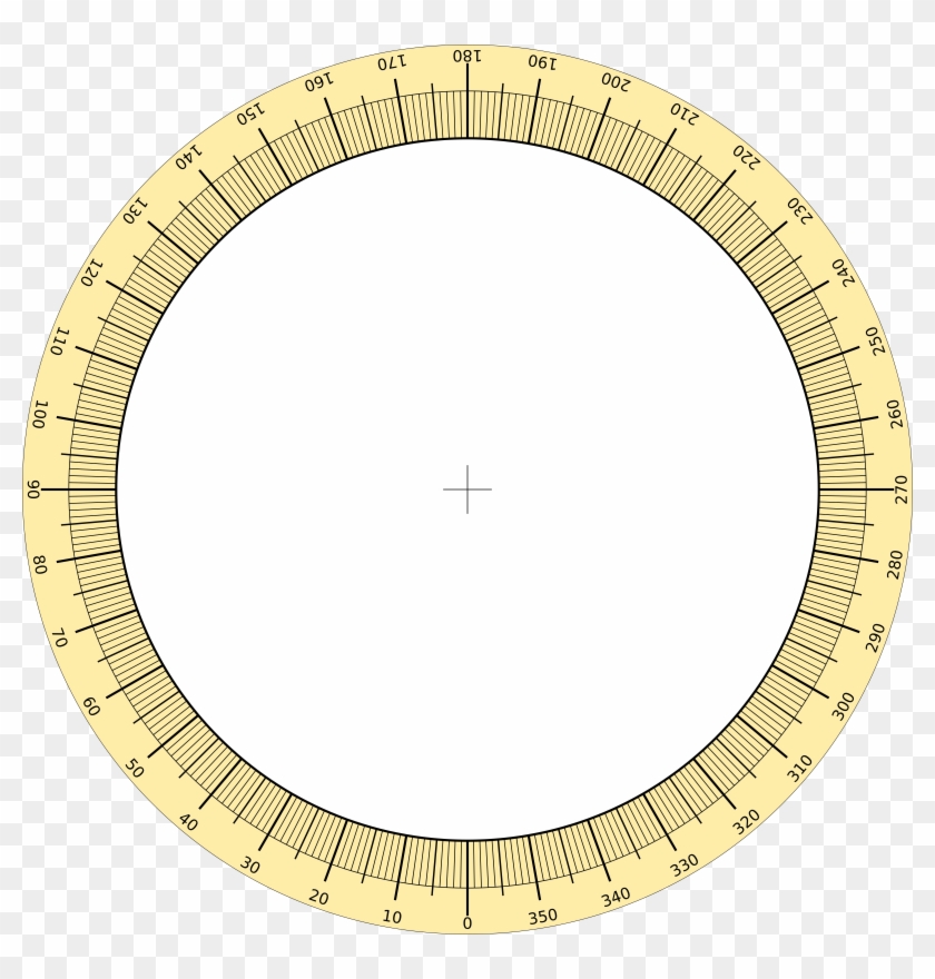Clipart - Azimuth Scale - Protractor #1032532