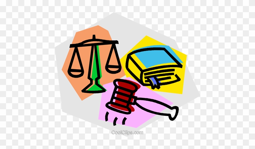 Gavel, Law Book, And Scales Of Justice Royalty Free - Derechos Fundamentales En Mexico #1032556