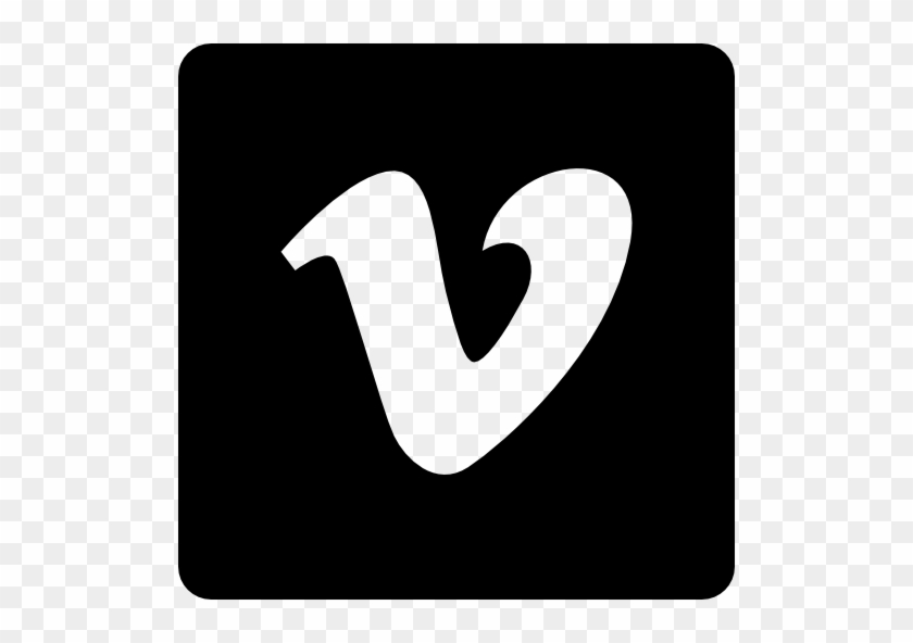 Vimeo Logo White Inside A Black Square Free Icon - Vimeo Logo White Png #1032788